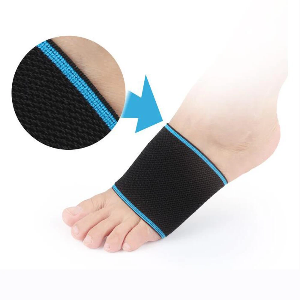 

Unisex 1pair Ankle Protection Breathable Foot Arc Thickened Foot Mat Sports Shoe Insole Pad Bandage Foot Strap