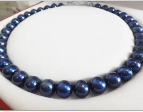 

Free Shipping >> HOT 10-11MM NATURAL TAHITIAN BLACK PEARL NECKLACE 18'' 14K gold mark