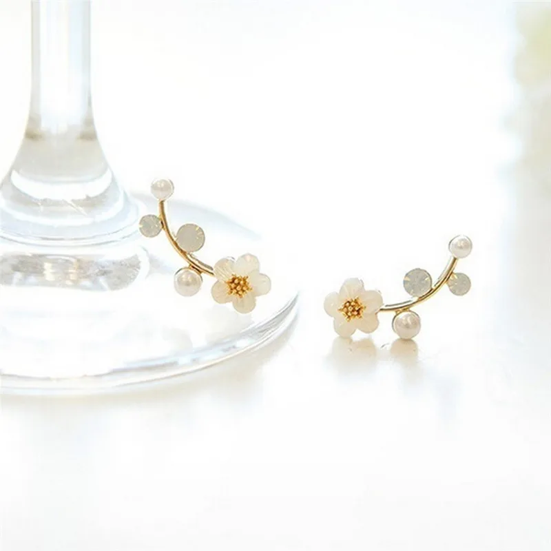 1 пара серьги гвоздики в виде цветов|brincos fashion|crystal stud earringsstuds earrings fashion jewelry |