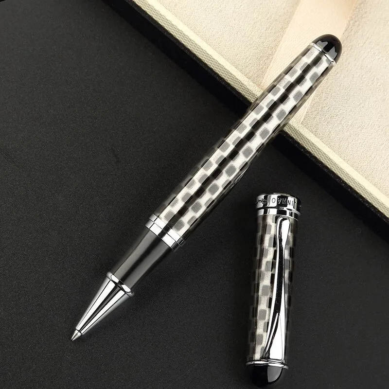 Гелевая ручка Jinhao X750 благородная Серебряная перьевая из нержавеющей стали