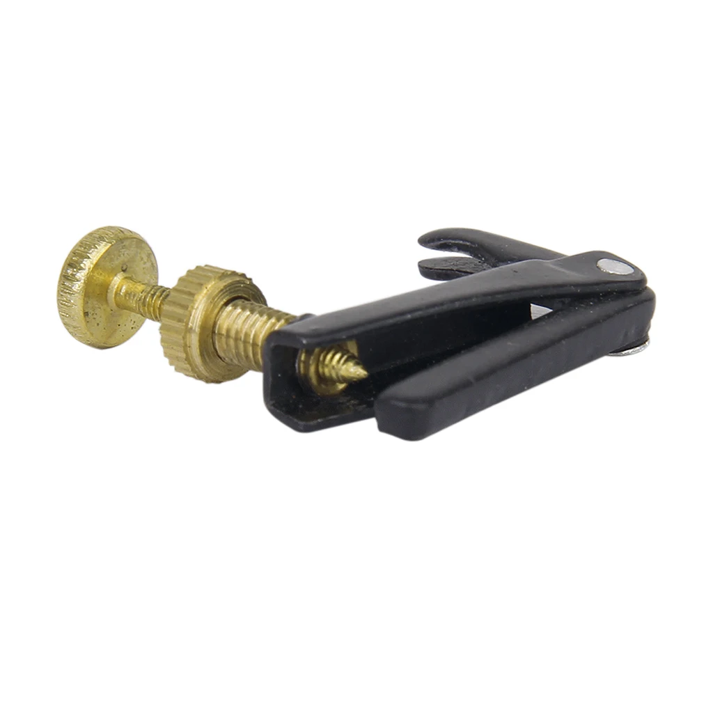 4pcs Metal Violin Fine Tuner Adjuster 1/2 1/4 String Tuning Peg Black With Gold Screw