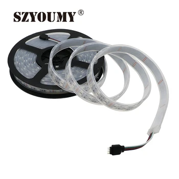 

SZYOUMY 10PCS 5M Double Row 5050 RGB LED Strip 600 Leds SMD Light Waterproof 12V 120LEDS/Meter SMD5050 Flexible Strip Light