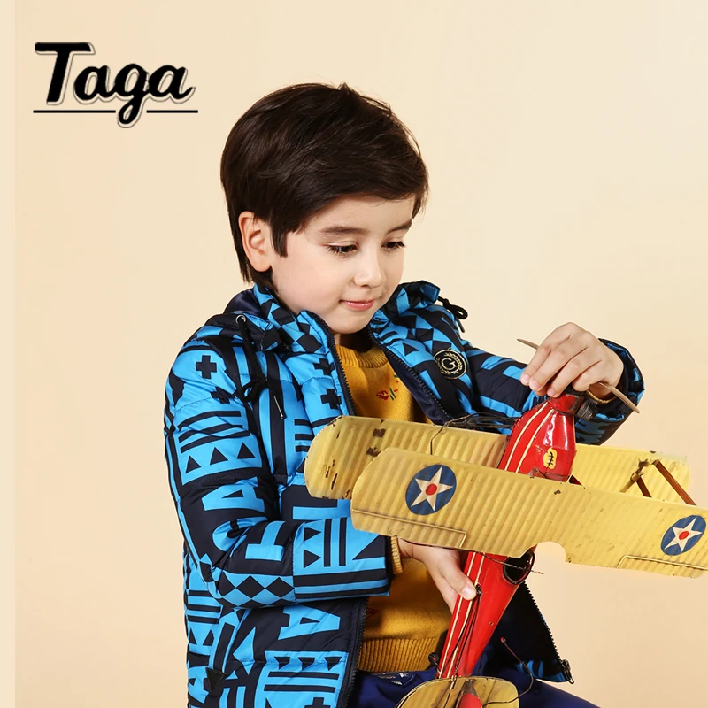 

2017 TAGA Children Boys Girls Winter Duck Down Jacket Kids Hooded Windproof Clothes Baby outfits Coat Thicken Parkas Multi-color