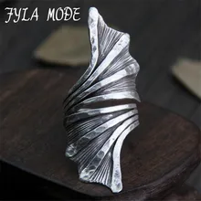 Fyla Modo Antiguo Anillo de Plata Tailandés Restaura Europeo Creativo de La Joyería Anillos de La Vendimia para Las Mujeres Unisex 46.50mm 7.30G WT055