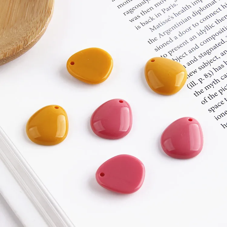 

New Solid Color Geometric Resin Eardrop Patch Earrings Hanging Ornaments DIY Handmade Jewelry Accessories Materials 8pcs