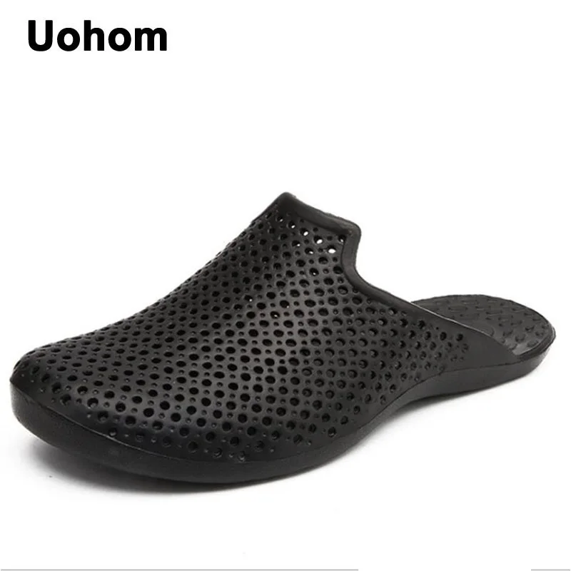 Uohom Breathable Summer Men Flip Flops Lightweight Massage Beach Sandals Non-slide Male Slippers Zapatos Hombre Casual Shoes