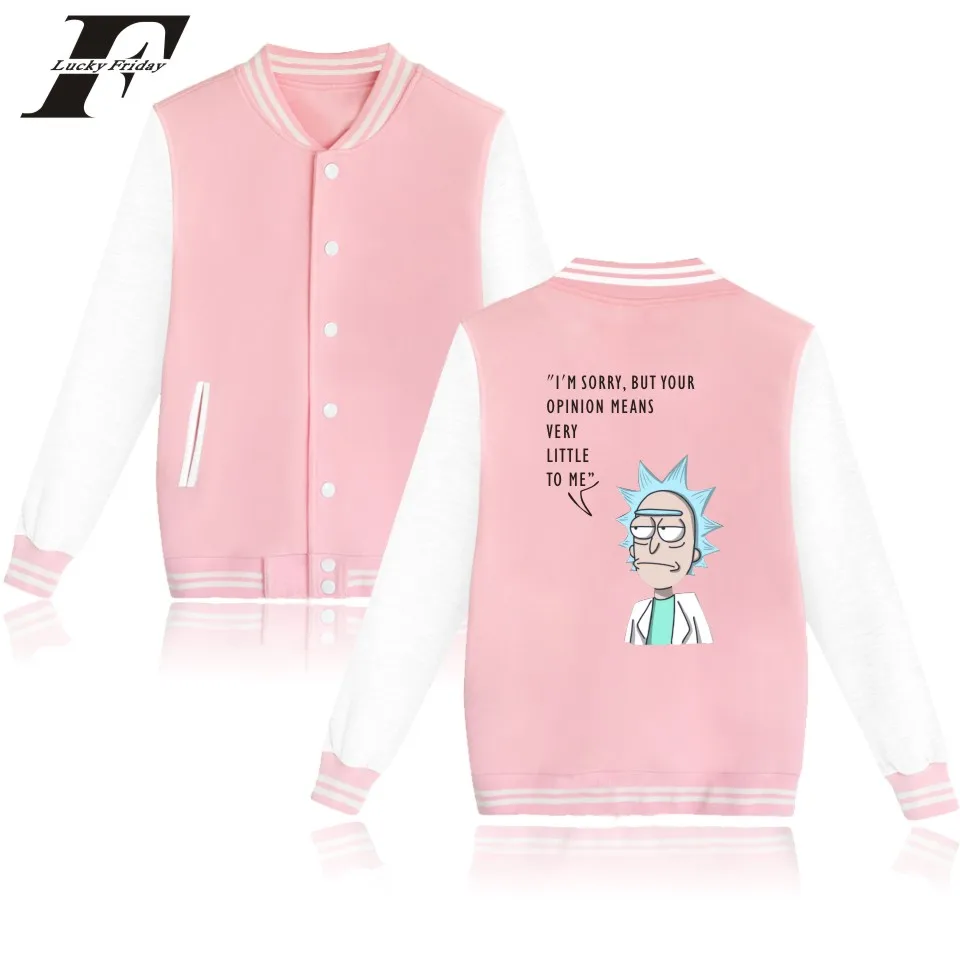 LUCKYFRIDAYF Rick And Morty font b Jacket b font Sweatshirt Winter Better Cotton Baseball font b