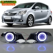 EeMrke для Toyota Verso Sportsvan COB светодиодный Ангел глаз Противотуманные фары DRL дневные ходовые огни галогенные лампы H11 55 Вт покрытие