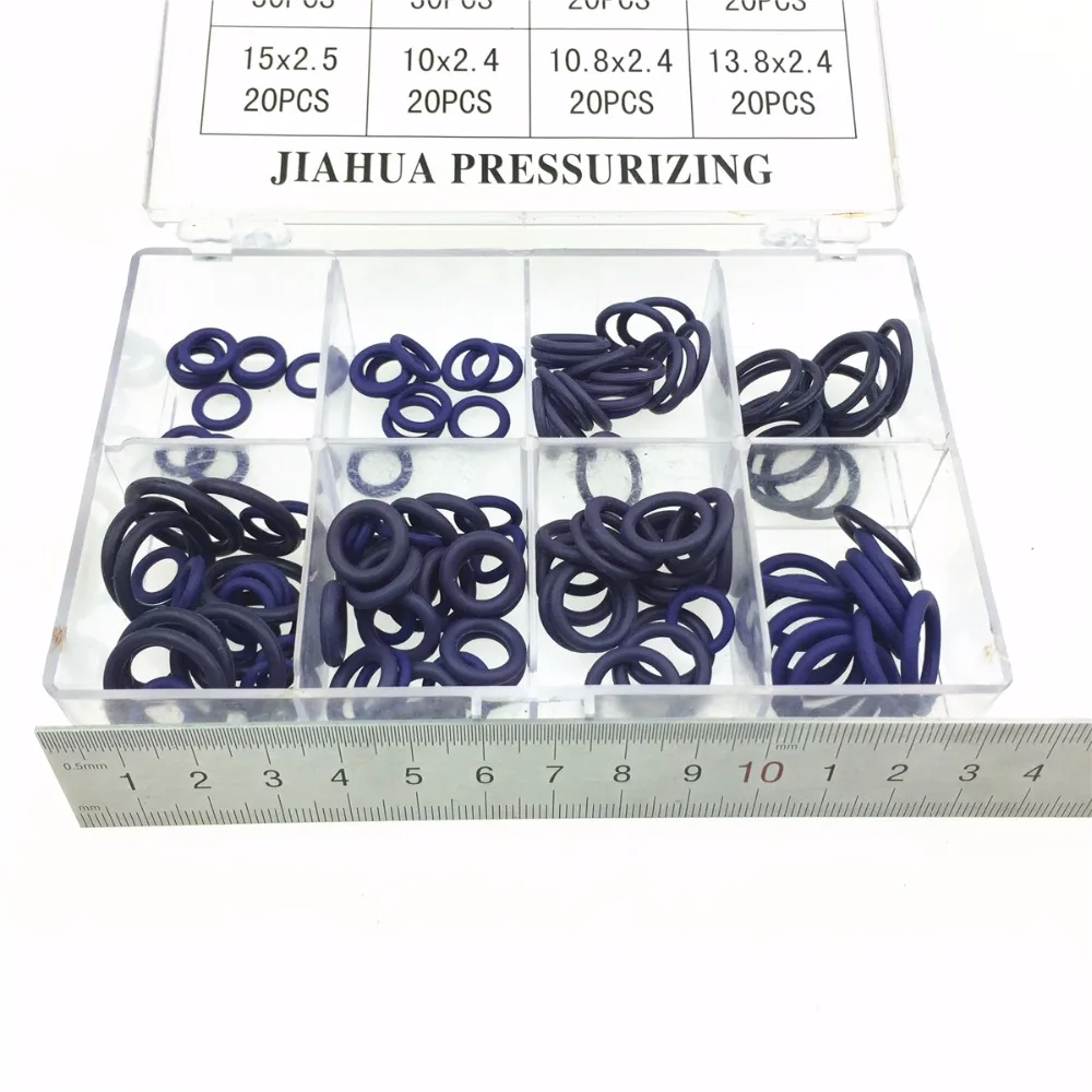 STARPAD Automotive air conditioning seal o-ring high temperature and high pressure box repair gasket Small 8 grid purple