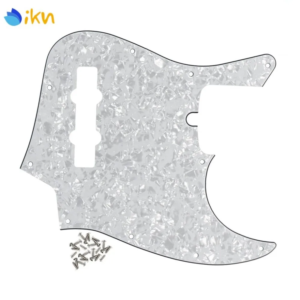 Новый белый жемчуг Электрический Bass pick guard pick Guard скретч пластина 4Ply w/Винты для JB бас гитары 4 струны