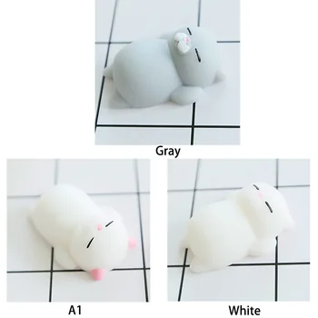 Kawaii Mini Mochi Lazy Neko Squishy Toys 5