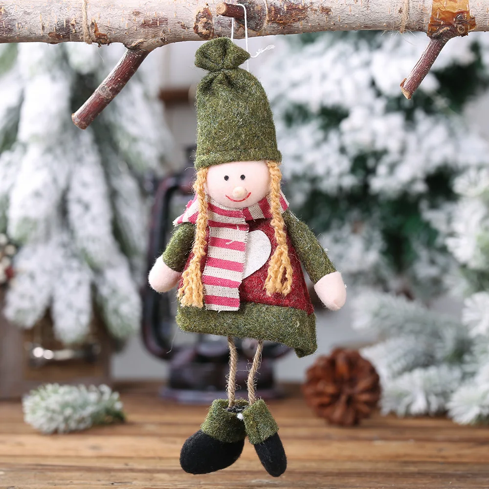 Angel Boy Girl Elf Santa Clause Plush Doll Christmas Tree Decor Hanging Pendant Ornament Christmas Decoration for Home Xmas - Цвет: 11