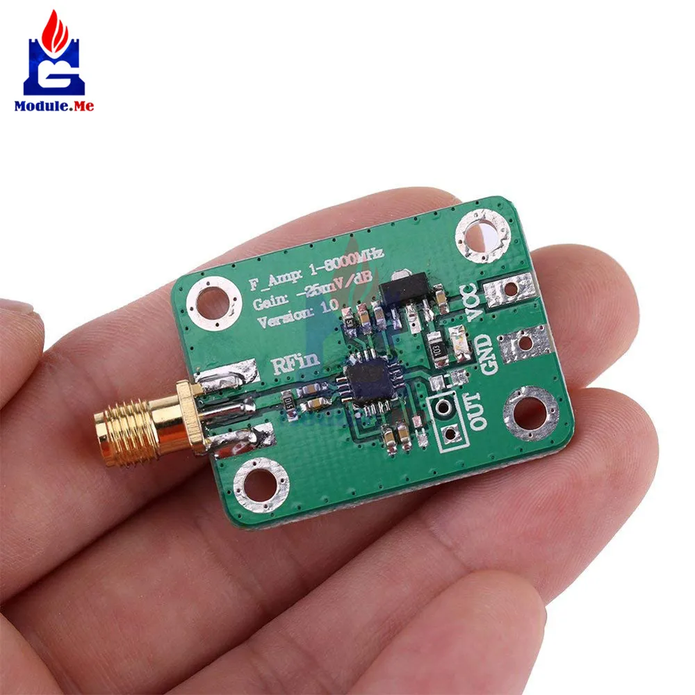 

AD8318 LNF 1 -8000MHz RF Wide Band Gain 70dB Amplifier Module RF Logarithmic Detector RSSI Measurement Power Meter Module