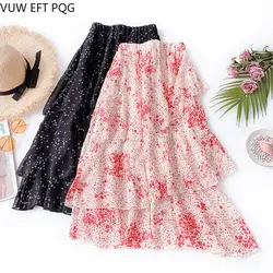 Юбка для женщин 2019 сезон: весна-лето элегантный нестандартное платье с юбкой-годе бальное платье юбки для женские эластичные высокая талия