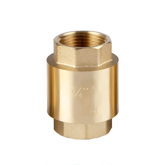 1/2" DN15 DN20 DN25 DN32 1 inch Female Check Valve Brass In Line Spring Vertical Check Valve for