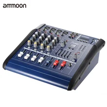 Ammoon PMX402D-USB 4 канальный цифровой линия для микрофона аудио микшерный пульт 16 встроенными звуковыми эффектами для Запись для ди-Джея свет для сцены парти караоке