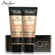 Матовый эффект BB крем 40 г солнцезащитный Блок SPF15 высокой четкости консилер натуральный долговечный 6 цветов на выбор