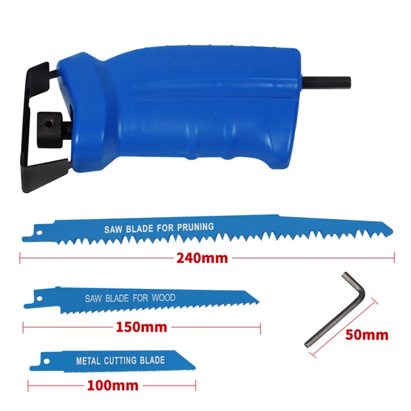 

Reciprocating Saw New Power Tool Accessories Wood and Metal Cutting Tool Electric Drill Attachment With 3 Blades