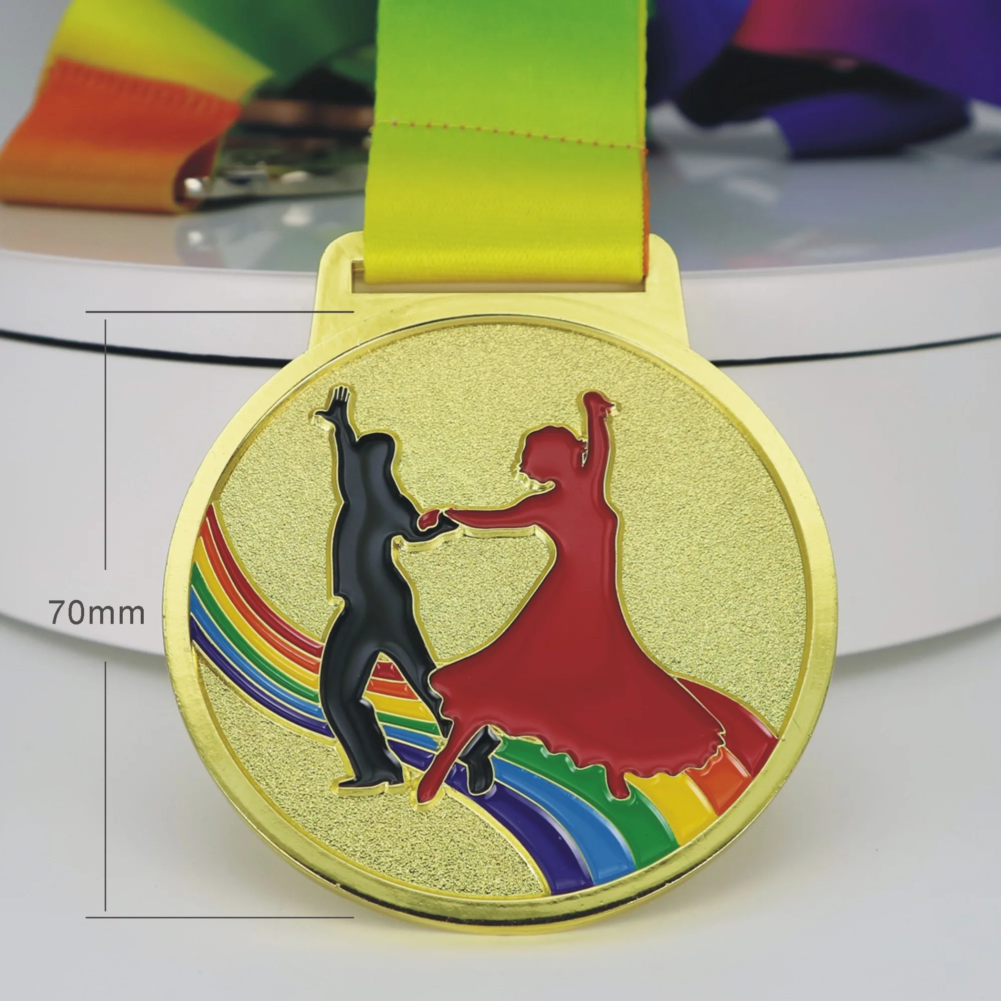 1 шт. медаль победитель танцев чемпиона металлическая золотого цвета|Булавки и