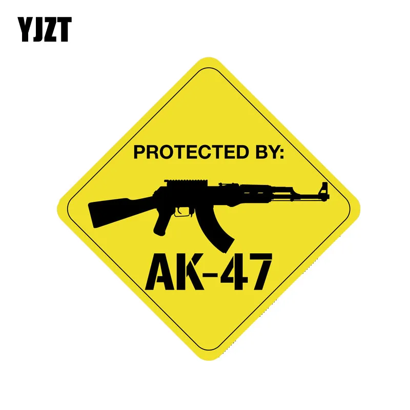 YJZT 13 9 см * защищенный AK47 пистолет ПВХ наклейка автомобиля 12 0786|Наклейки на