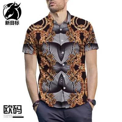 Hhg роскошные золотые черные рубашки для мужчин новинка года Slim Fit с длинными рукавами и золотым черная сорочка мужская, для общественных мест клуб Пром