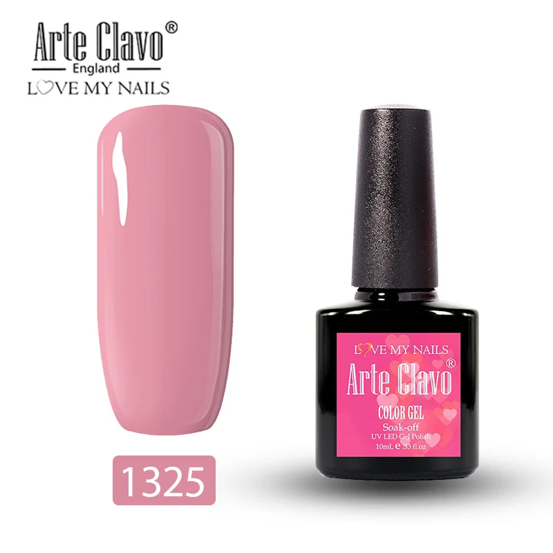 Arte Clavo основа и верхнее покрытие матовый топ гель лак для ногтей 10 мл Прозрачный впитывающий праймер гель лак для ногтей маникюр телесный розовый - Цвет: 1325