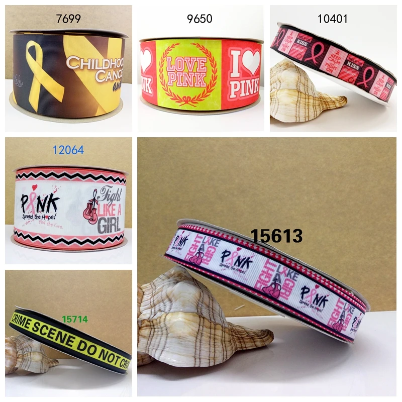 

Free shipping 50 yard cartoon printed grosgrain ribbon 15613