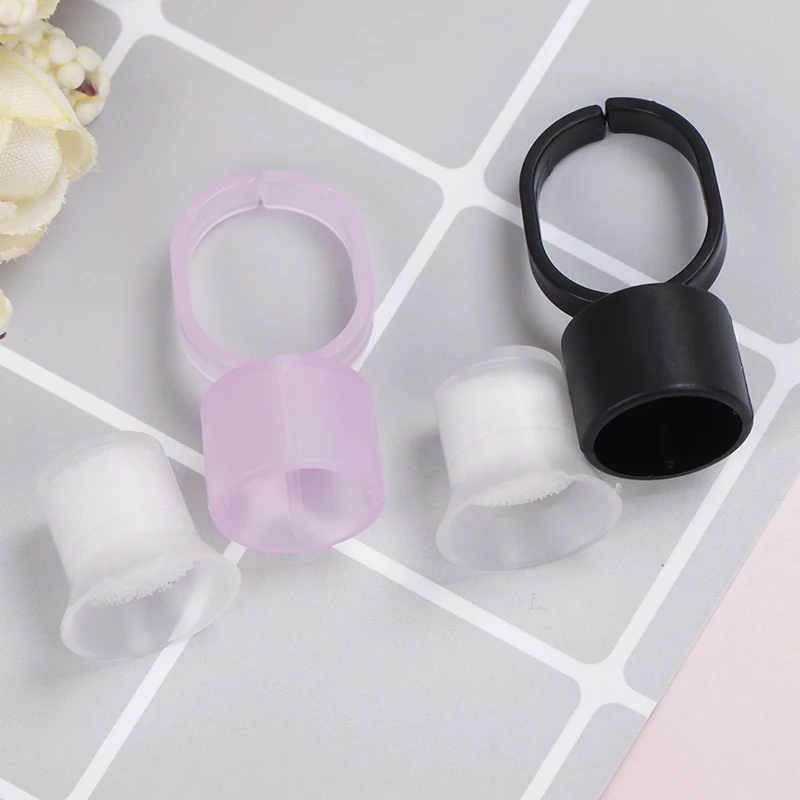 10Pcs Sponge Microblading Tattoo Ink Cup Cap Pigment Ring Holder Container Supply Tool Permanent Makeup Black Pink | Красота и
