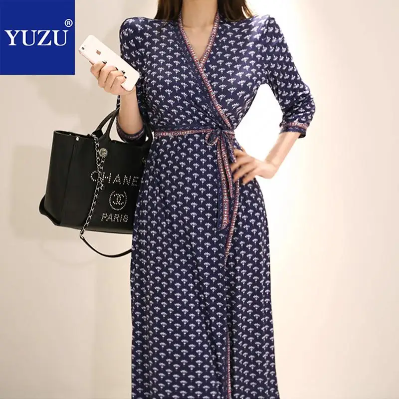 vintage floral wrap dress