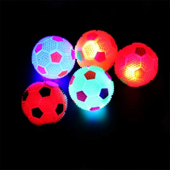 

1 Pc Squeeze Sound Sports Soccer Ball Illuminate Color Changing Light Baby Intelligence Development Kids Educational Toys