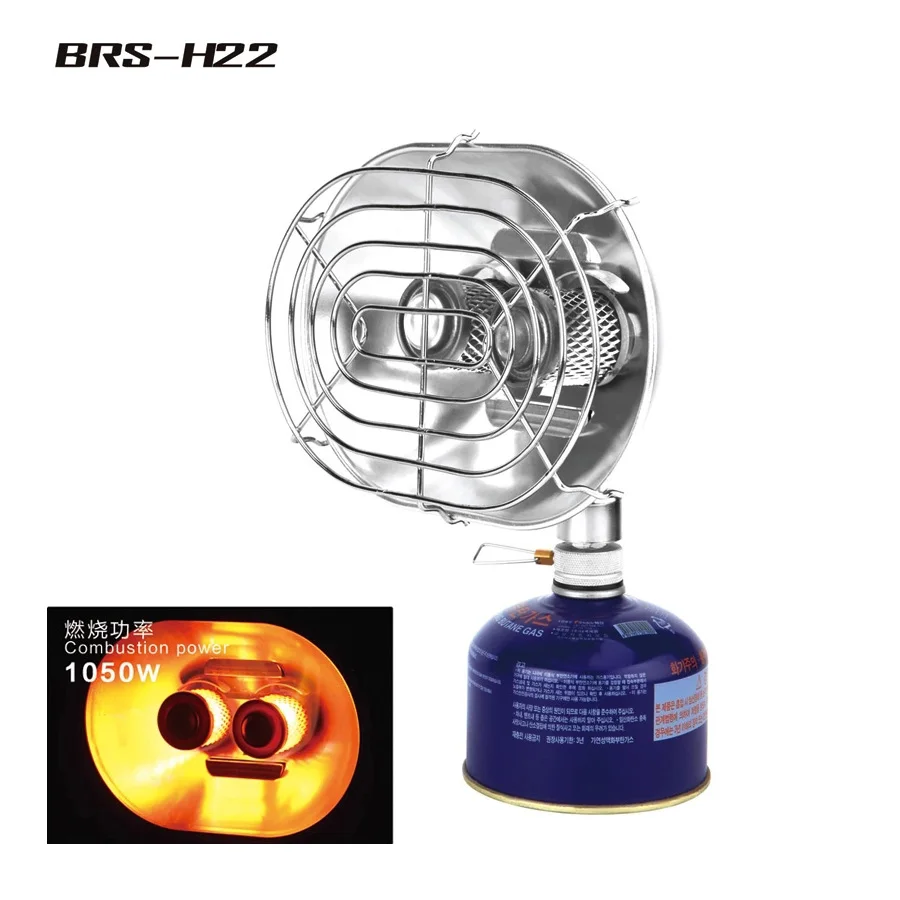 BRS H22 Portable Gas Heater Outdoor Camping Warmer Heater Double