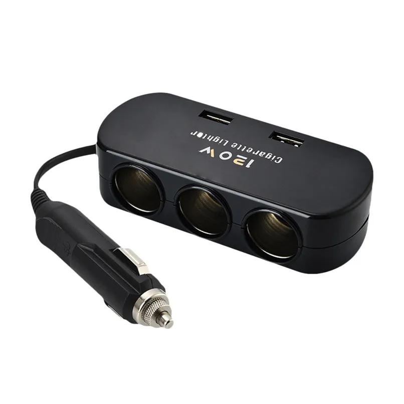 

New arrival 2017 Car-styling 3 Socket Car Cigarette Lighter Splitter Charger Power Adapter 12V-24V Electronic