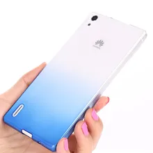 Для huawei P7 чехол Ультратонкий Мягкий ТПУ гелевый силиконовый градиентный чехол s чехол для huawei Ascend P7 Phone Clear Fundas Capa