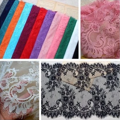 

14 colors Optional Exquisite Export Quality Skin Care Eyelash lace Embroidery DIY Clothing Wedding Curtains Sewing Fabric