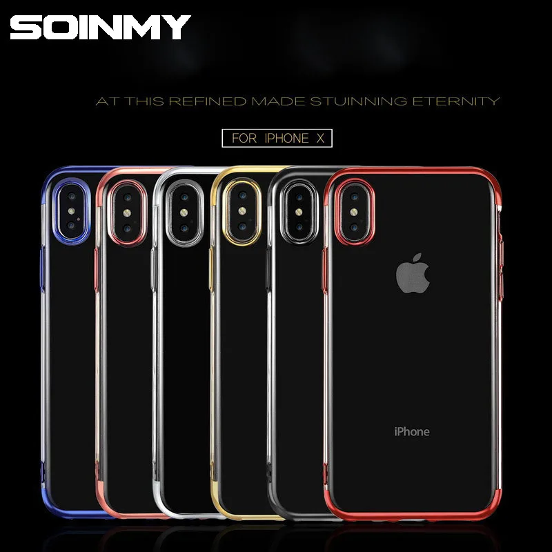 Мягкий чехол Soinmy из ТПУ для телефона iPhone XS Max прозрачный 5s SE 6 6s 7 8 Plus X XR чехлы |
