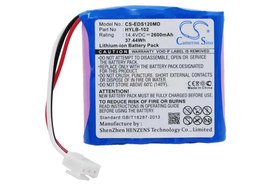Аккумулятор Cameron Sino 2600mah для COMEN CM1200B ECG EDAN M3 M3A SE-1 монитора MINDRAY DECG-03A HYLB-102 |