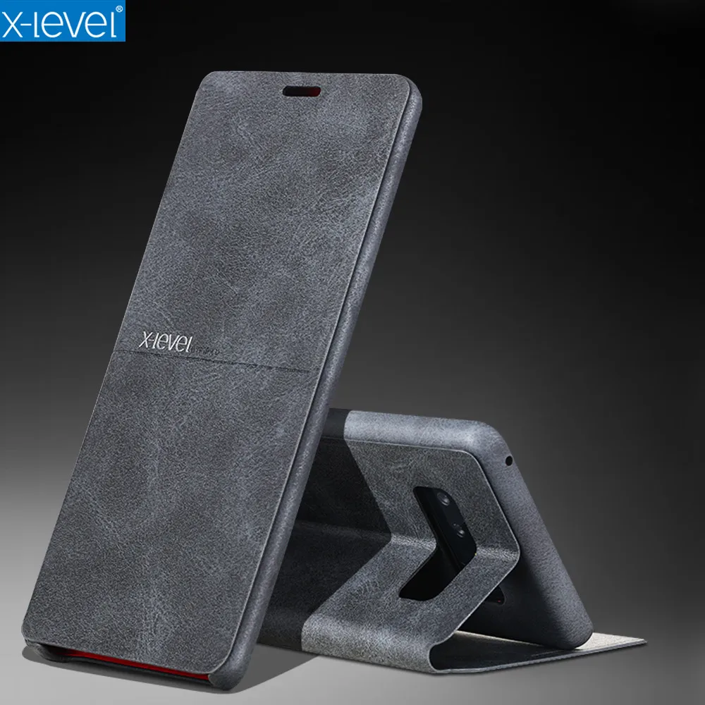 

X-Level Extreme Leather Phone Case For Samsung Galaxy Note 8 Ultra thin Flip Protective Case For Samsung Note 8