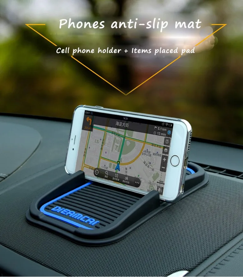 Silica Gel Anti-slip Mat Car Dashboard Sticky Pad Mobile Phone Pad Non-slip Car Gadget Interior Accessories Anti Slip Mat Black 1_01