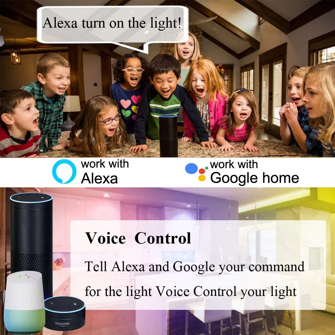 BOAZ smart E14 Свеча Свет Wi-Fi Светодиодная лампа RGBW Свет Голосовое управление от Alexa Echo Google Home 2,4G Wi-Fi управление с помощью приложения 2 pacs