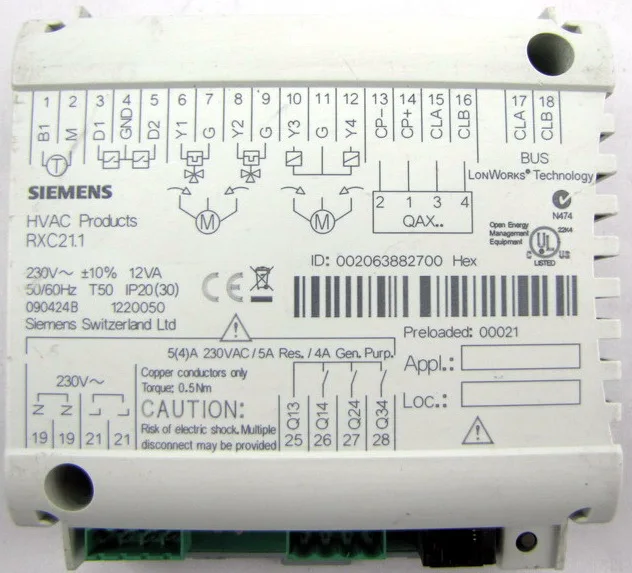 SIEMENS HVAC Products RXC21.1hvac diffuserhvac partshvac coil