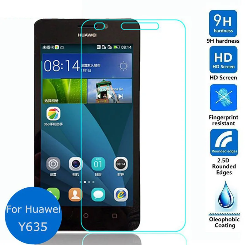 

Tempered Glass For Huawei Y635 Premium Screen Protector Film For Huawei Y 635 Y635-L01 Y635-TL00 Protective Glass Film 9H 2.5D