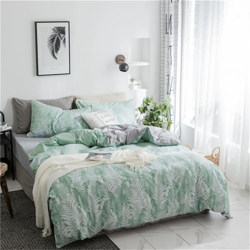 Tropical Green Plants Print Neo Boho Style Green Plants Leaves