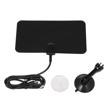 

LAN-1030B HDTV TV Antenna Ultra-thin Receiving Antenna with 25 Miles Range Reciever IEC Male Antenna w/Installation Kit