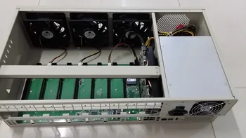 

8 GPU Ethereum Bitcoin mining rig barebone motherboard 1600w PSU/4GB/60GB SSD
