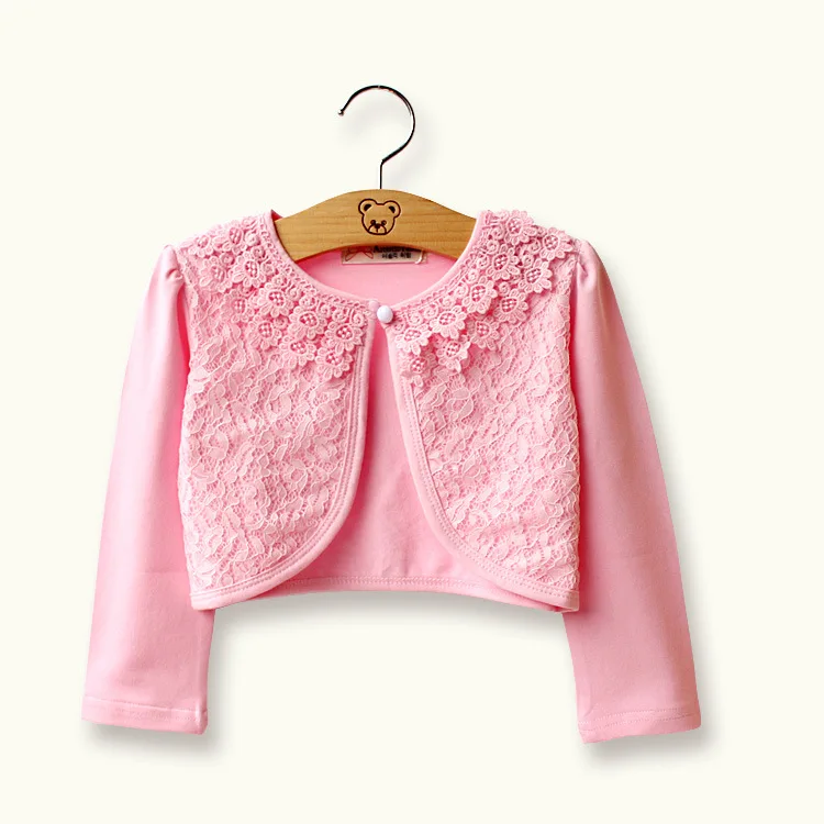 RL Girls Outerwear Kids Cardigan Cotton Spandex Pink Sweater Girls Jacket 2017 Girls Clothes for 1 2 3 4 6 8 10 12 Years Old