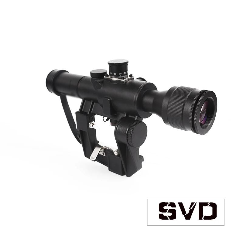 

NEW SVD Outdoor Tactical Hunting Riflescope Optics Dragunov Red Illuminated Rifle Sight Range Airsoft Rifle Series AK Shooting