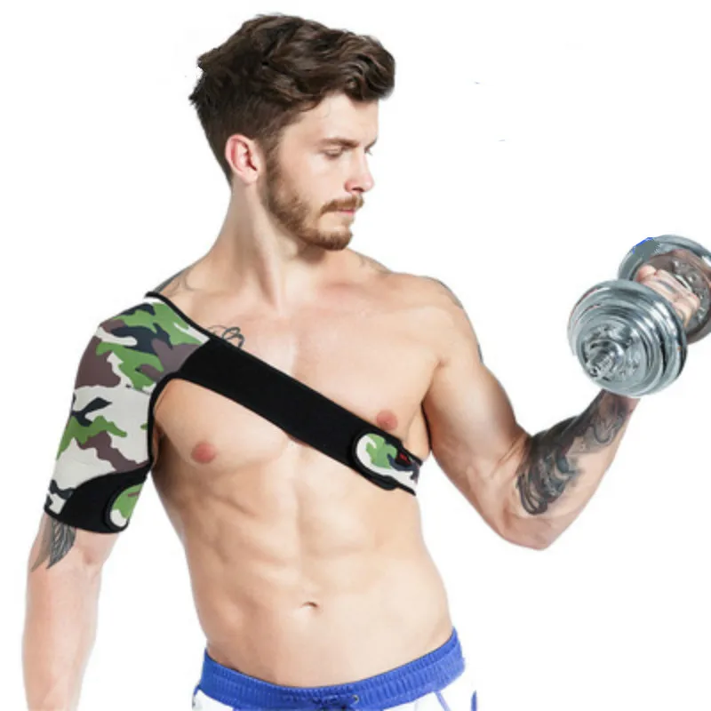 Wholesale Men Adjustable Single Shoulder Protection Wear Camouflage Arm Braces Protective Vest
