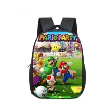 Детские школьные сумки с героями мультфильмов для детей, 12 дюймов, маленький рюкзак с принтом Super Mario Bros для детей