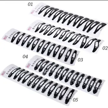 

12Pcs/Pack Women Girls Black Snap Hair Clips Hairpins Barrette Hairgrip Child Portable Headwear Hair Styling Tools Accessories