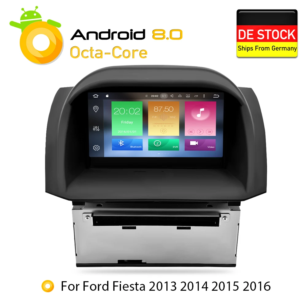 4 G Android 8 0 Car DVD Stereo For Ford Fiesta 2013 2014 2015 2016 Auto